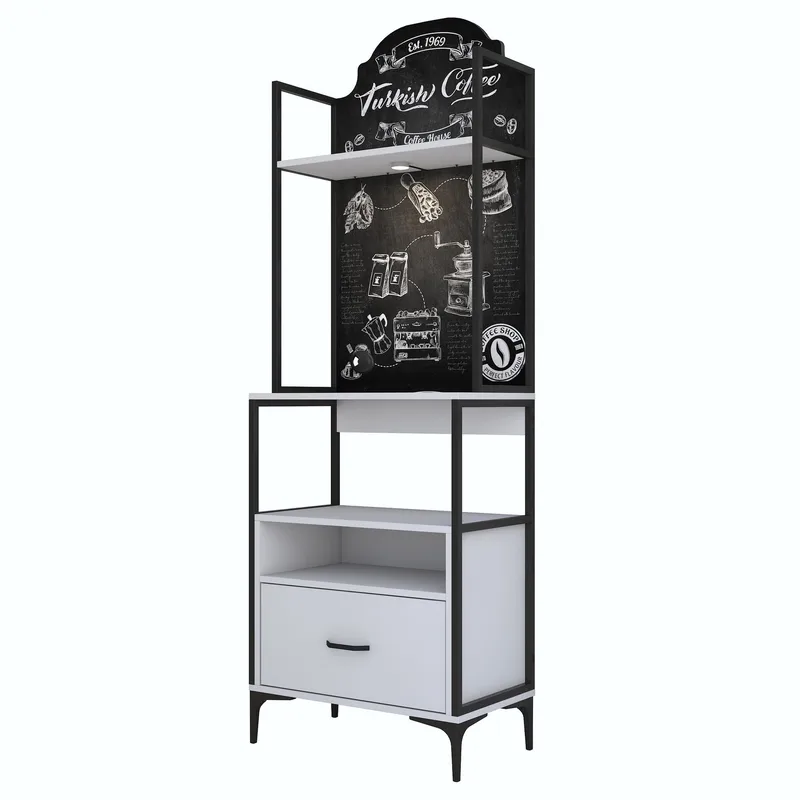 Multifunktionsskab Wallxpert Gala Hylde (70 x 205 x 40 cm) Hvid, Hvid