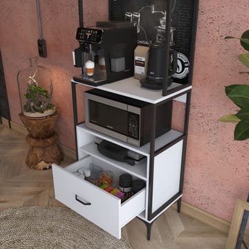 Multifunktionsskab Wallxpert Gala Hylde (70 x 205 x 40 cm) Hvid - Hvid - Opbevaring - Hylder & Reoler - Reolsystem