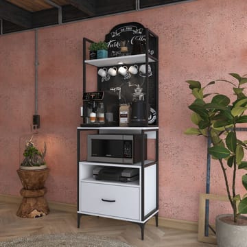 Multifunktionsskab Wallxpert Gala Hylde (70 x 205 x 40 cm) Hvid - Hvid - Opbevaring - Hylder & Reoler - Reolsystem