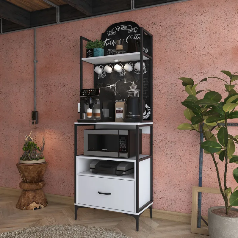 Multifunktionsskab Wallxpert Gala Hylde (70 x 205 x 40 cm) Hvid - Hvid - Opbevaring - Hylder & Reoler - Reolsystem