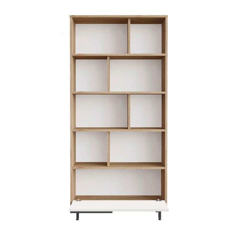 Nilena Bogreol 83,9x175,6x29,5 cm - Eg og hvid - Opbevaring - Hylder & Reoler - Bogreol