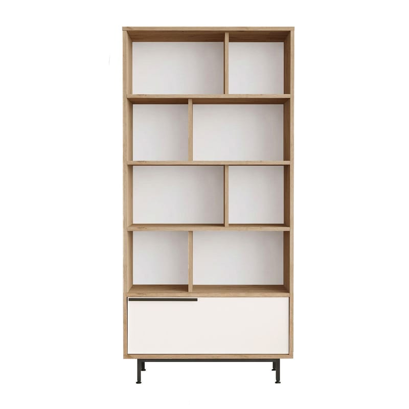 Nilena Bogreol 83,9x175,6x29,5 cm, Eg og hvid