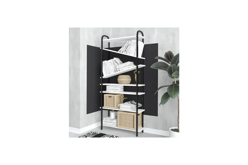 Norvas Bogreol 78 cm - Sort/Hvid - Opbevaring - Hylder & Reoler - Bogreol