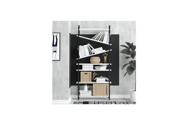 Norvas Bogreol 78 cm - Sort/Hvid - Opbevaring - Hylder & Reoler - Bogreol