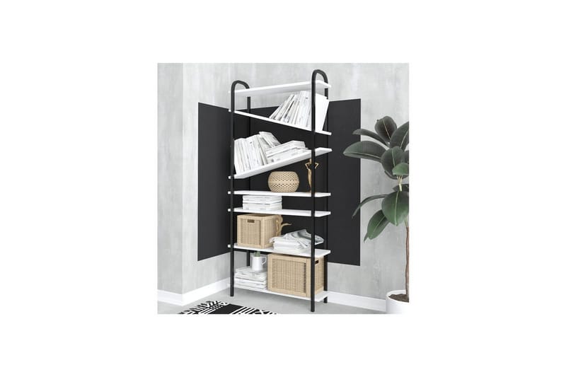 Norvas Bogreol 78 cm - Sort/Hvid - Opbevaring - Hylder & Reoler - Bogreol