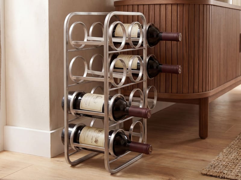 Avren Vinstativ 47 cm i metal - sølv - Opbevaring - Hylder & Reoler - Opbevaringshylde - Vinstativ & vinhylde