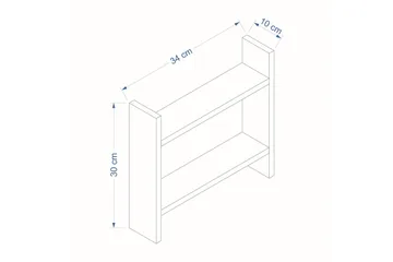 Endicott Lagerhylde 34x10 cm - Brun - Opbevaring - Hylder & Reoler - Opbevaringshylde - Lagerhykde