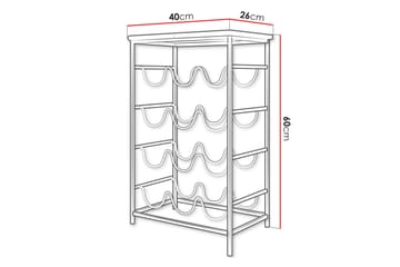 Haru Vinstativ 40x26 cm 60x - Sort - Opbevaring - Hylder & Reoler - Opbevaringshylde - Vinstativ & vinhylde