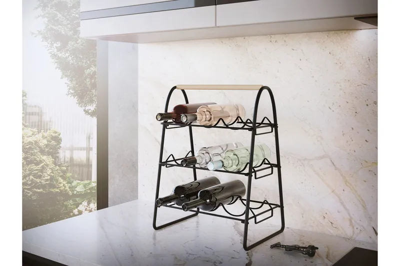 Haruaki Vinstativ 33x29 cm 46x - Sort - Opbevaring - Hylder & Reoler - Opbevaringshylde - Vinstativ & vinhylde