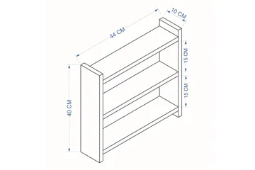 Kosmikoa Lagerhylde 44x10 cm - Hvid - Opbevaring - Hylder & Reoler - Opbevaringshylde - Lagerhykde