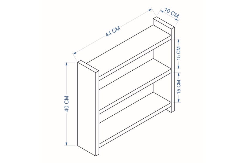 Kosmikoa Lagerhylde 44x10 cm - Valnød - Opbevaring - Hylder & Reoler - Opbevaringshylde - Lagerhykde