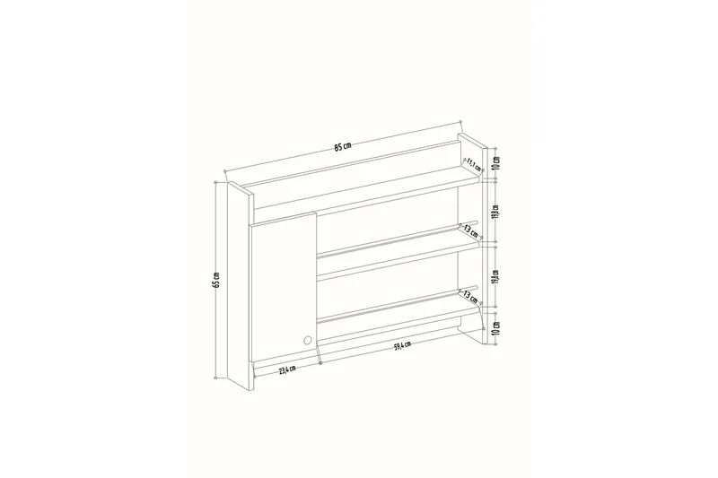 Nivillac Krydderihylde 85x15 cm - Antracit - Opbevaring - Hylder & Reoler - Opbevaringshylde - Krydderihylde & krydderistativ