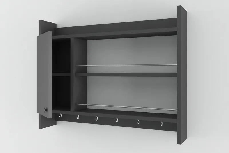 Nivillac Krydderihylde 85x15 cm - Antracit - Opbevaring - Hylder & Reoler - Opbevaringshylde - Krydderihylde & krydderistativ