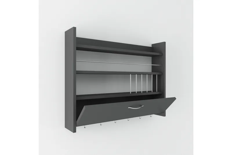 Rovdane Krydderihylde 85x15 cm - Antracit - Opbevaring - Hylder & Reoler - Opbevaringshylde - Krydderihylde & krydderistativ