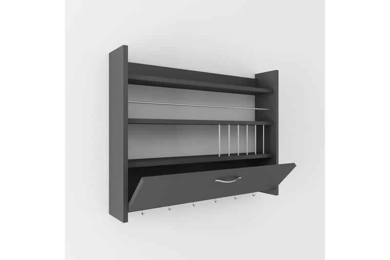 Rovdane Krydderihylde 85x15 cm - Antracit - Opbevaring - Hylder & Reoler - Opbevaringshylde - Krydderihylde & krydderistativ