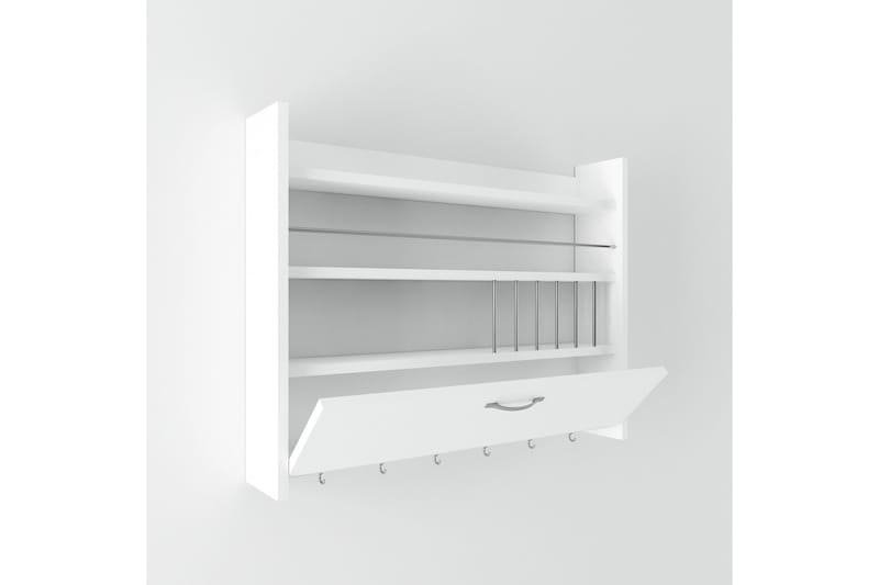 Rovdane Krydderihylde 85x15 cm - Hvid - Opbevaring - Hylder & Reoler - Opbevaringshylde - Krydderihylde & krydderistativ