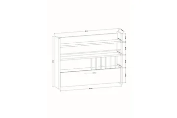 Rovdane Krydderihylde 85x15 cm - Hvid - Opbevaring - Hylder & Reoler - Opbevaringshylde - Krydderihylde & krydderistativ