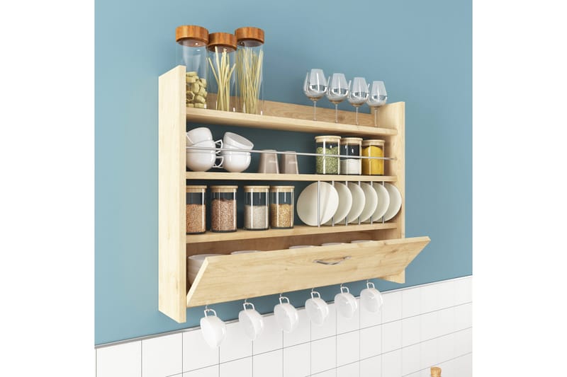 Rovdane Krydderihylde 85x15 cm - Natur - Opbevaring - Hylder & Reoler - Opbevaringshylde - Krydderihylde & krydderistativ