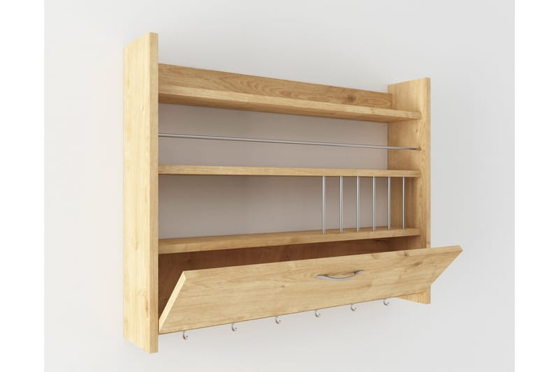 Rovdane Krydderihylde 85x15 cm - Natur - Opbevaring - Hylder & Reoler - Opbevaringshylde - Krydderihylde & krydderistativ