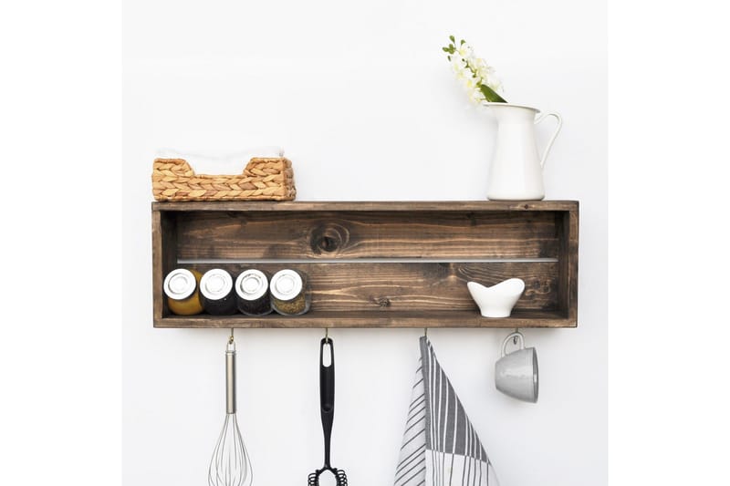 Ticknor Køkkenhylde 72 cm - Valnød - Opbevaring - Hylder & Reoler - Opbevaringshylde - Krydderihylde & krydderistativ