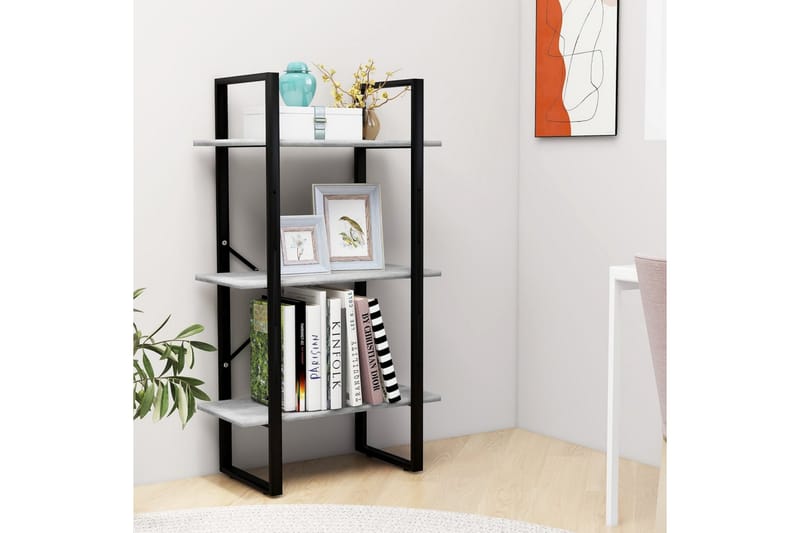 opbevaringsreol 60x30x105 cm spånplade betongrå - Grå - Opbevaring - Hylder & Reoler - Opbevaringshylde - Lagerhykde