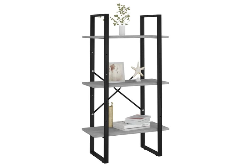 opbevaringsreol 60x30x105 cm spånplade betongrå - Grå - Opbevaring - Hylder & Reoler - Opbevaringshylde - Lagerhykde