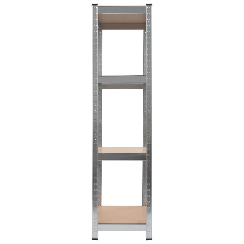 opbevaringsreol 80 x 40 x 160 cm stål og MDF sølvfarvet - Sølv - Opbevaring - Hylder & Reoler - Opbevaringshylde - Lagerhykde