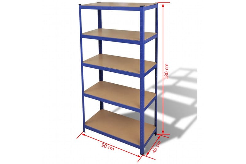 opbevaringsreol blå - Blå - Lagerhykde
