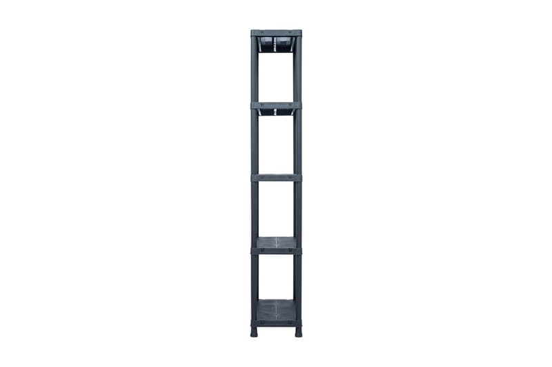 Opbevaringsreoler 2 Stk. 125 Kg 60 X 30 X 180 Cm Plastik - Sort - Opbevaring - Hylder & Reoler - Opbevaringshylde - Lagerhykde