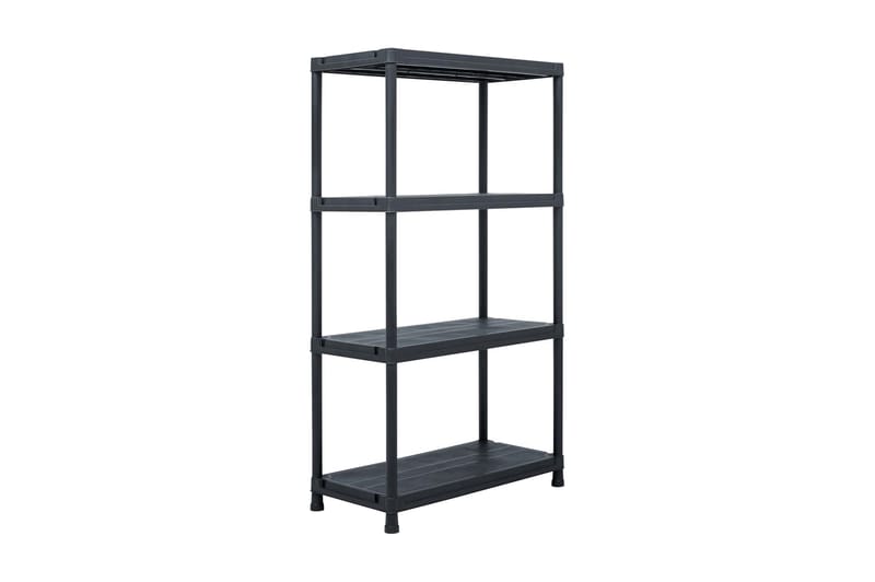 Opbevaringsreoler 2 Stk. 60 X 30 X 138 Cm Plastik Sort - Sort - Opbevaring - Hylder & Reoler - Opbevaringshylde - Lagerhykde