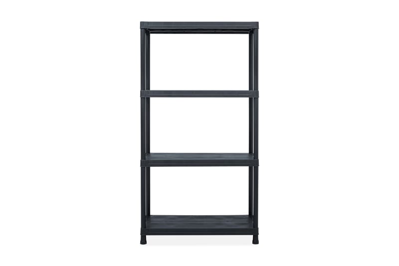 Opbevaringsreoler 2 Stk. 60 X 30 X 138 Cm Plastik Sort - Sort - Opbevaring - Hylder & Reoler - Opbevaringshylde - Lagerhykde