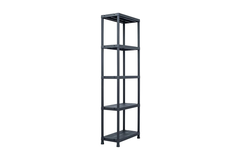 Opbevaringsreoler 5 Stk. 125 Kg 60 X 30 X 180 Cm Plastik - Sort - Opbevaring - Hylder & Reoler - Opbevaringshylde - Lagerhykde