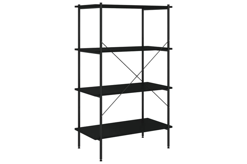 reol med 4 hylder 80x40x130 cm sort - Sort - Opbevaring - Hylder & Reoler - Opbevaringshylde - Lagerhykde
