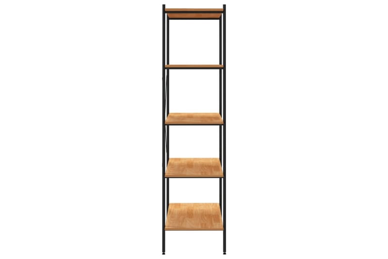 reol med 5 hylder 80x40x163 cm sort og egetræ - Sort - Opbevaring - Hylder & Reoler - Opbevaringshylde - Lagerhykde