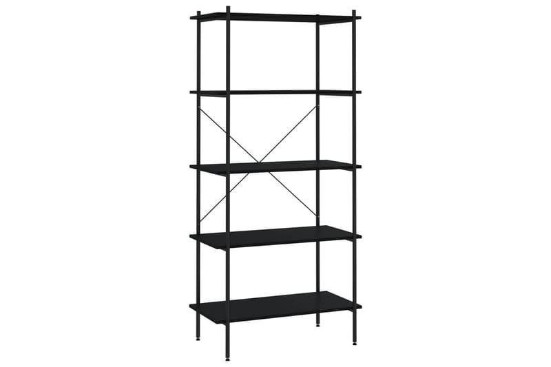 reol med 5 hylder 80x40x163 cm sort - Sort - Opbevaring - Hylder & Reoler - Opbevaringshylde - Lagerhykde