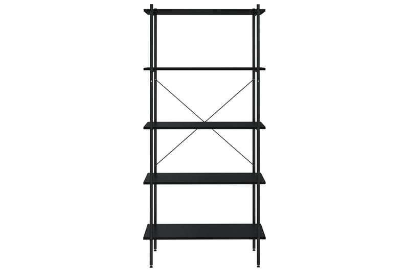 reol med 5 hylder 80x40x163 cm sort - Sort - Opbevaring - Hylder & Reoler - Opbevaringshylde - Lagerhykde