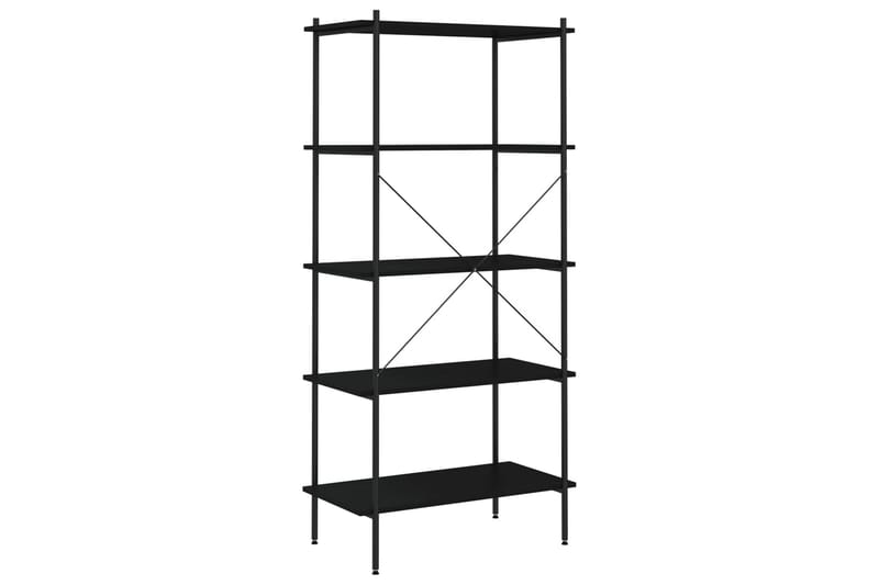 reol med 5 hylder 80x40x163 cm sort - Sort - Opbevaring - Hylder & Reoler - Opbevaringshylde - Lagerhykde