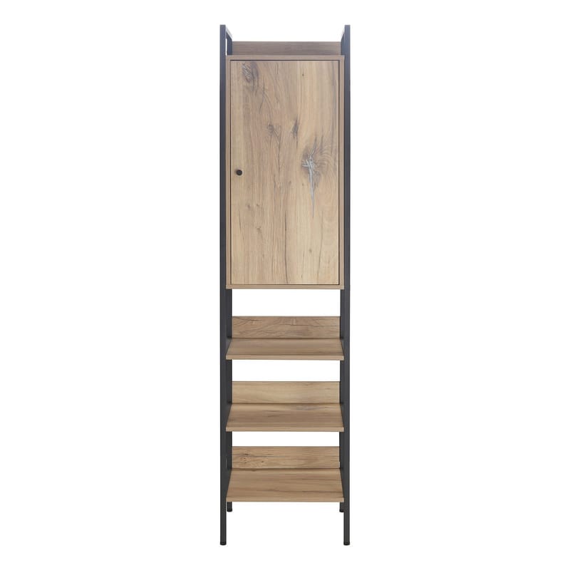Vinreol Bjeldor Rustic melamin 44x40x180 cm - brun - Opbevaring - Hylder & Reoler - Opbevaringshylde - Vinstativ & vinhylde