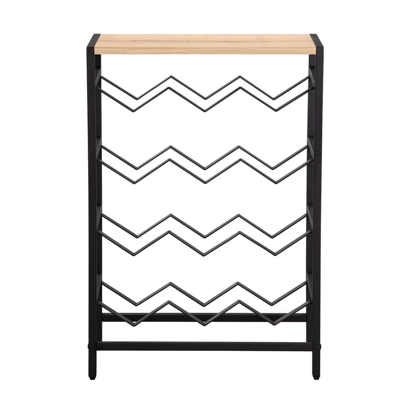 Vinreol Bjeldor Rustic melamin 48x24x70 cm - brun - Opbevaring - Hylder & Reoler - Opbevaringshylde - Vinstativ & vinhylde
