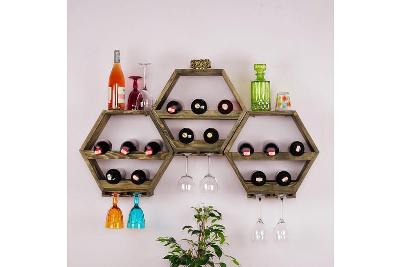 Almaden vinreol 42x20 cm - Natur - Opbevaring - Hylder & Reoler - Opbevaringshylde - Vinstativ & vinhylde