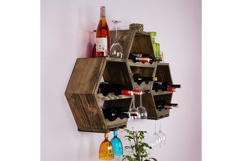 Almaden vinreol 42x20 cm - Natur - Opbevaring - Hylder & Reoler - Opbevaringshylde - Vinstativ & vinhylde