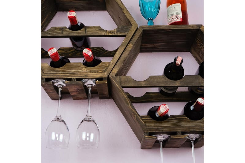 Almaden vinreol 42x20 cm - Natur - Opbevaring - Hylder & Reoler - Opbevaringshylde - Vinstativ & vinhylde