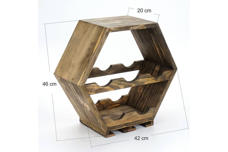Almaden vinreol 42x20 cm - Natur - Opbevaring - Hylder & Reoler - Opbevaringshylde - Vinstativ & vinhylde