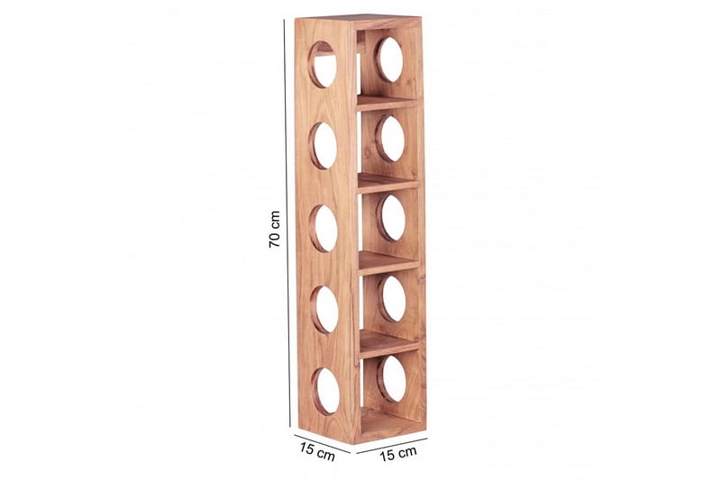 Halkett vinstativ 15x15 cm - Træ / natur - Opbevaring - Hylder & Reoler - Opbevaringshylde - Vinstativ & vinhylde