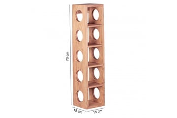 Halkett vinstativ 15x15 cm - Træ / natur - Opbevaring - Hylder & Reoler - Opbevaringshylde - Vinstativ & vinhylde