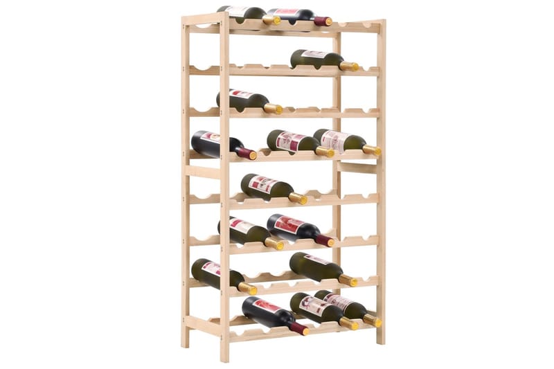 Vinreol Cedertræ 57,5 X 28 X 102 Cm - Brun - Opbevaring - Hylder & Reoler - Opbevaringshylde - Vinstativ & vinhylde