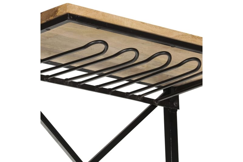 Vinreol med traktordel 49x31x170 cm ru mangotræ hvid - Hvid - Opbevaring - Hylder & Reoler - Opbevaringshylde - Vinstativ & vinhylde
