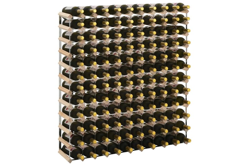 Vinreol Til 120 Flasker Massivt Fyrretræ - Beige - Opbevaring - Hylder & Reoler - Opbevaringshylde - Vinstativ & vinhylde