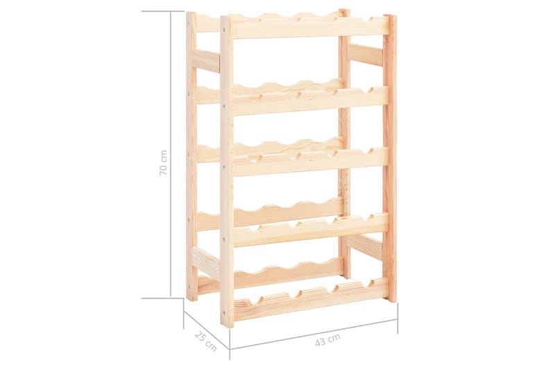 vinreol til 20 flasker FSC fyrretræ - Vinstativ & vinhylde