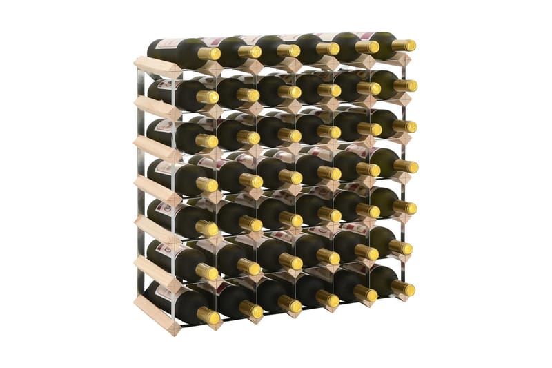 Vinreol Til 42 Flasker Massivt Fyrretræ - Beige - Opbevaring - Hylder & Reoler - Opbevaringshylde - Vinstativ & vinhylde
